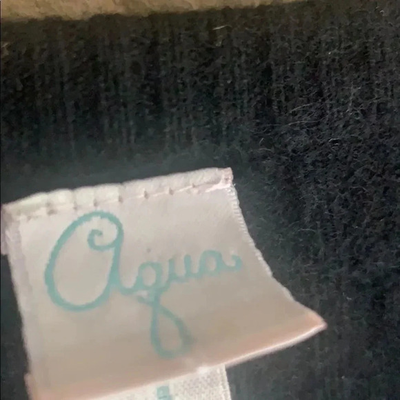 Aqua Black Cashmere Long Sleeve Sweater - Picture 6 of 7